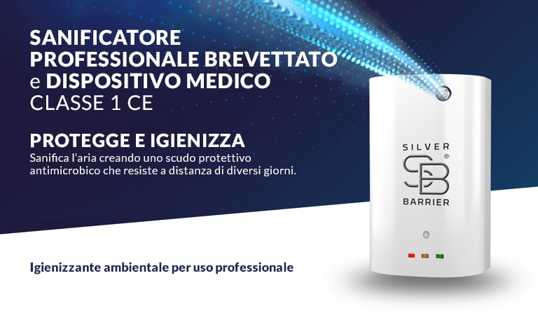 Silver Barrier, sanificatore ambientale brevettato e certificato